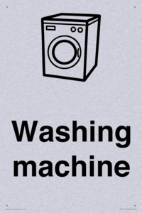 Dementia washing machine sign